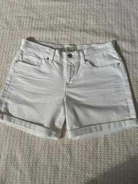 Lucky Brand White Rolled-Hem Denim Shorts